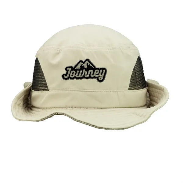 Mesh-Panel Polyester Foldable Bucket Hat