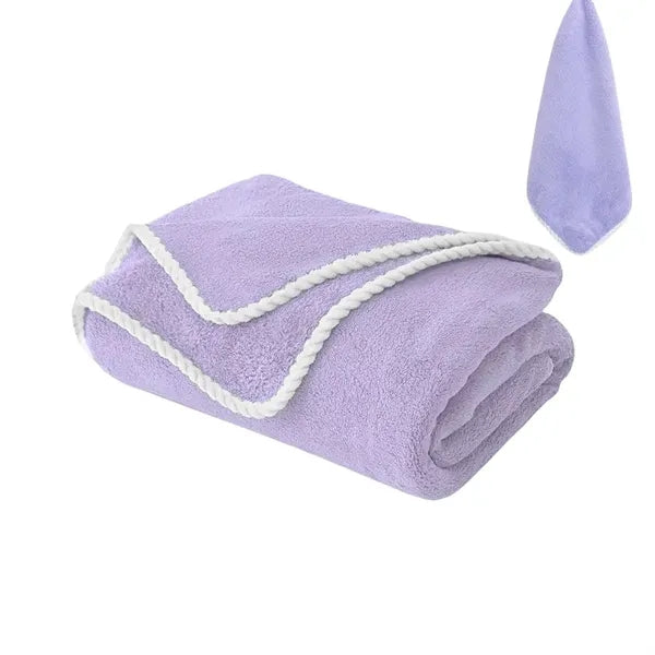 Large-sized quick-drying coral fiber bath towel