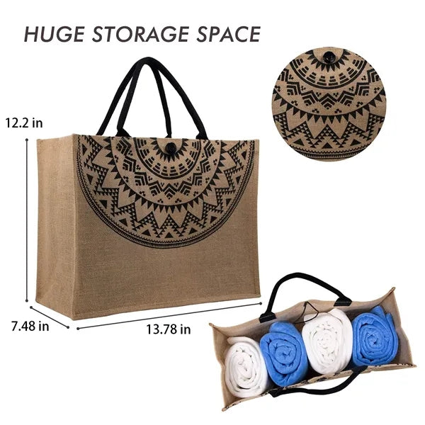 Durable Spacious Eco-Friendly Natural Jute Tote Bag