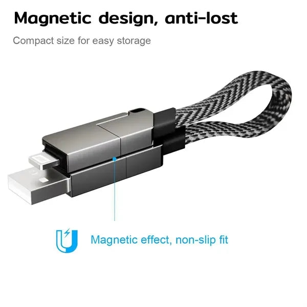 6 In 1 Portable Keychain Fast Charging Cable