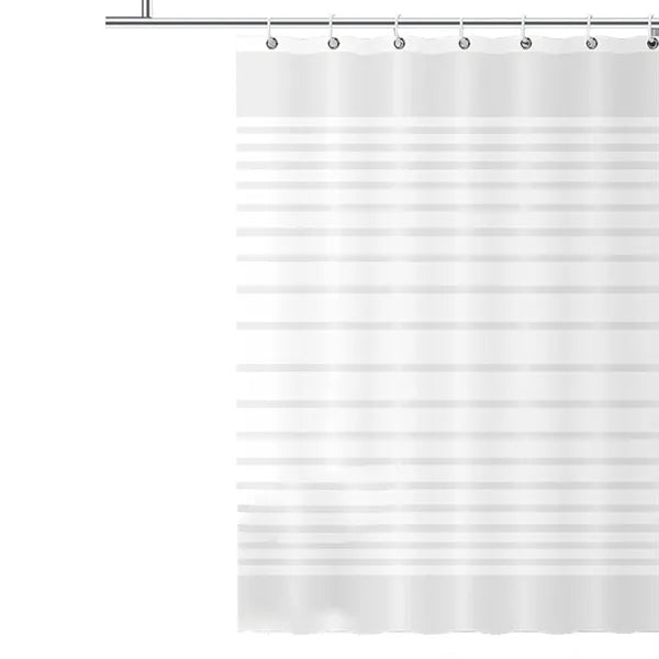 71" x 71" White Bathroom Shower Curtain