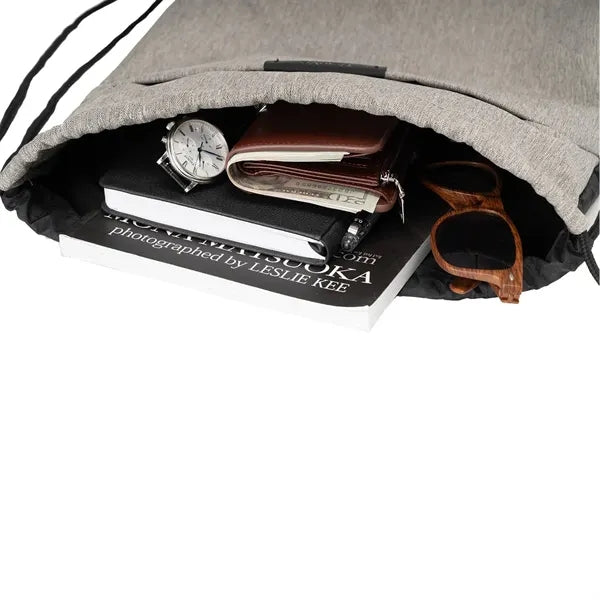 Recycled Heather Modern Executive Drawstring Bag