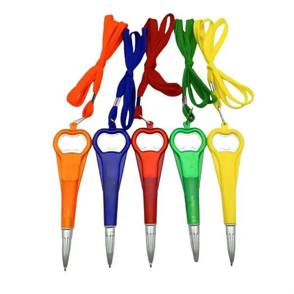 Lanyard Pen With Bottle Opener