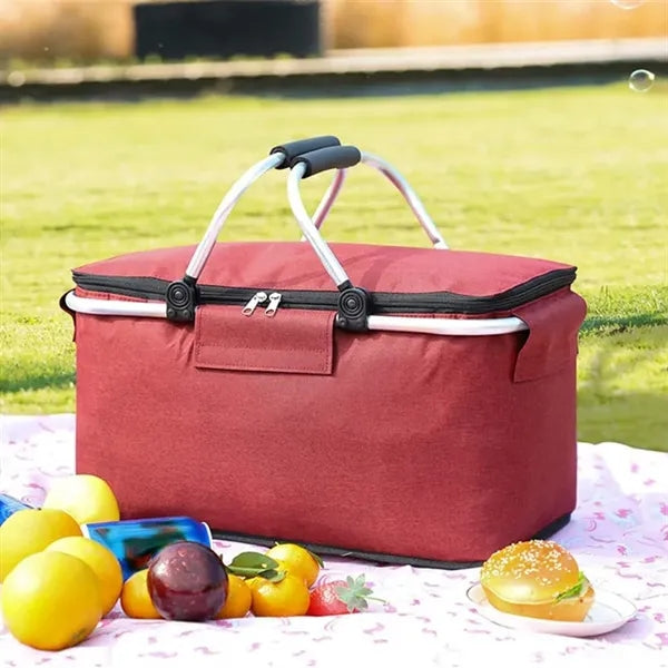 Insulated Bag Foldable Picnic Basket for Travel