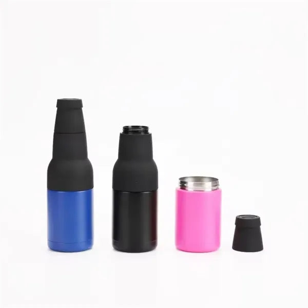 3-In-1 Insulated Can Cooler With Bottle Opener