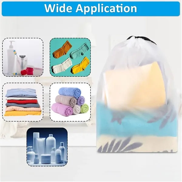 Clear Waterproof Drawstring Travel Shoe Storage Bag