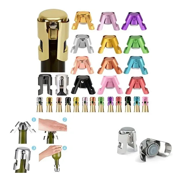 Stainless Steel Champagne Sealer Wine Bottle Stopper