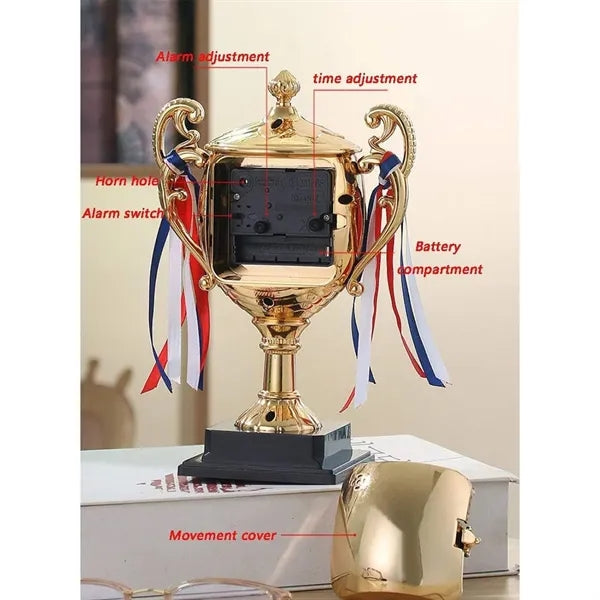 Trophy Shaped Desk Clock