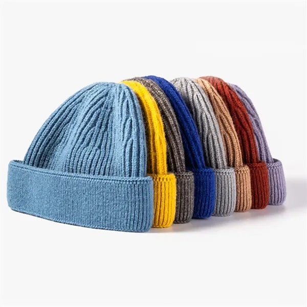 Ribbed Knit Beanie Hat