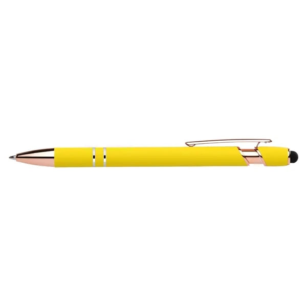 Stylus-3261 Bright Ballpoint Soft Touch Pens with Rose Gold