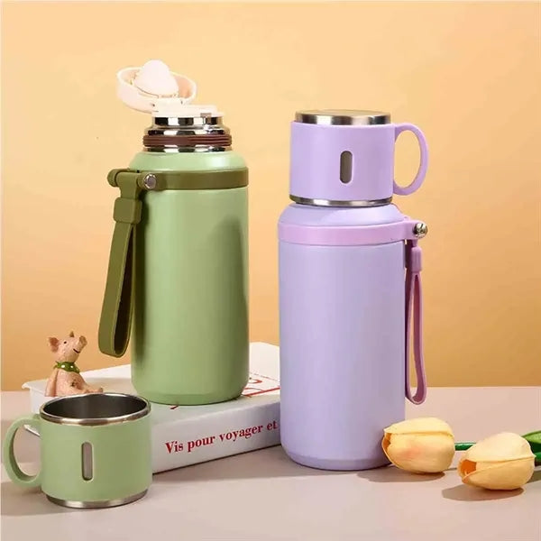 Portable Insulated Vacuum Flask with Lid