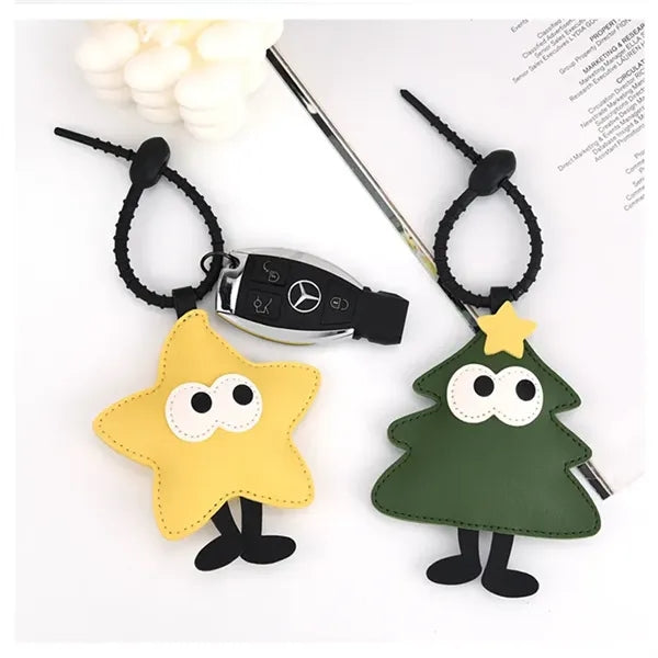 Cute Christmas Tree Keychain Xmas Keyring Car Pendant