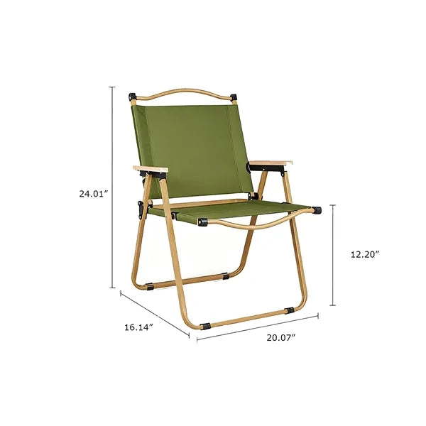 Folding Camping Chairs with Wooden Handle