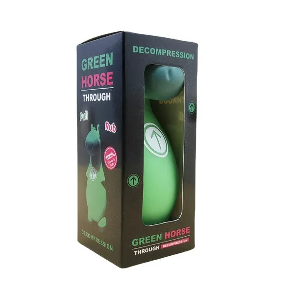 Novelty Green Horse Pull Squeeze Toy Free Shipping