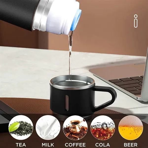 16oz Insulated Bottle with Cup for Hot & Cold Drink Travel M