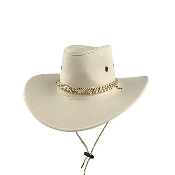 Cowboy Hat Faux Felt Leather Suede