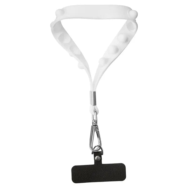 Push Pop Wrist Strap Keychain With Phone Holder