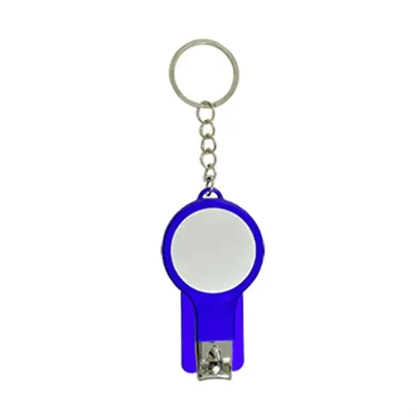 6 In 1 Nail Clipper Mirror Pen Keychain