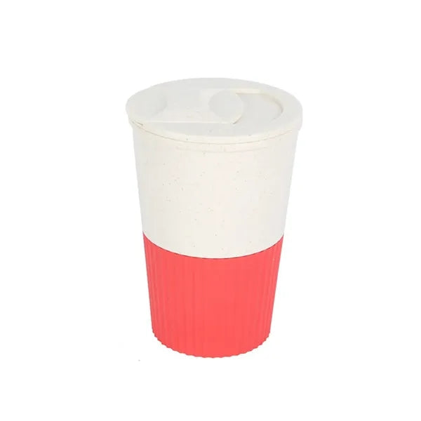 12oz Leakproof Insulated Wheat Straw Travel Mug Cup