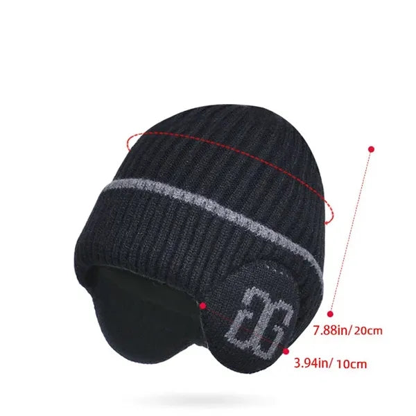 Winter Warm Knitted Knitted Wool Hat Ear Protector Cap