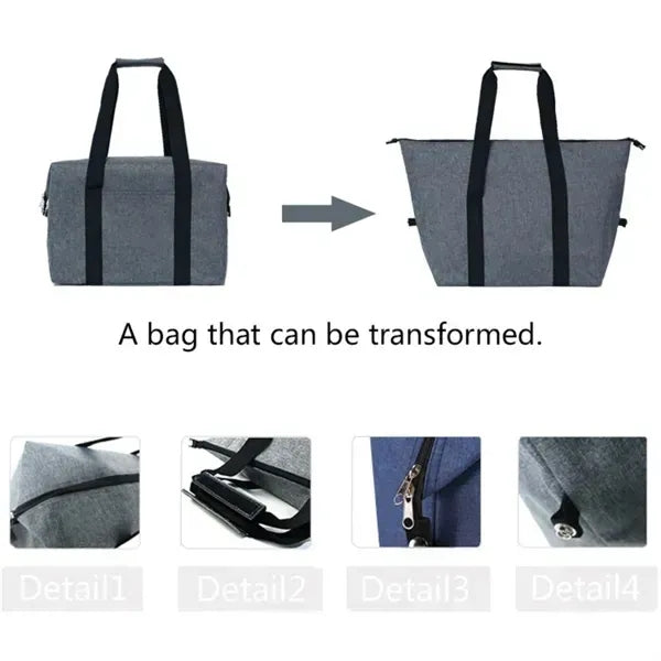 Insulated Waterproof Lunch Tote - Keeps Food Fresh