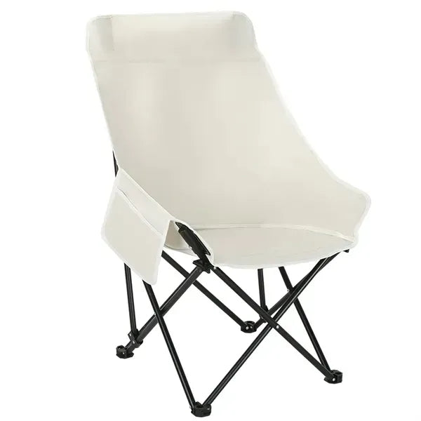High-Back Folding Camping Chair - Adjustable and Portable