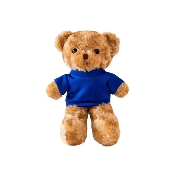 Colorful Teddy Bear Plush Toy - Cute Design with Logo Print