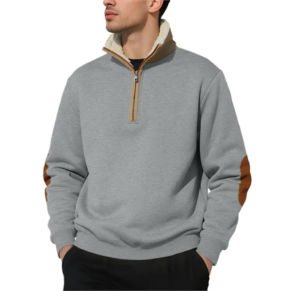 Sweatshirt Men's Quarter-Zip Fleece Pullover Hoodies