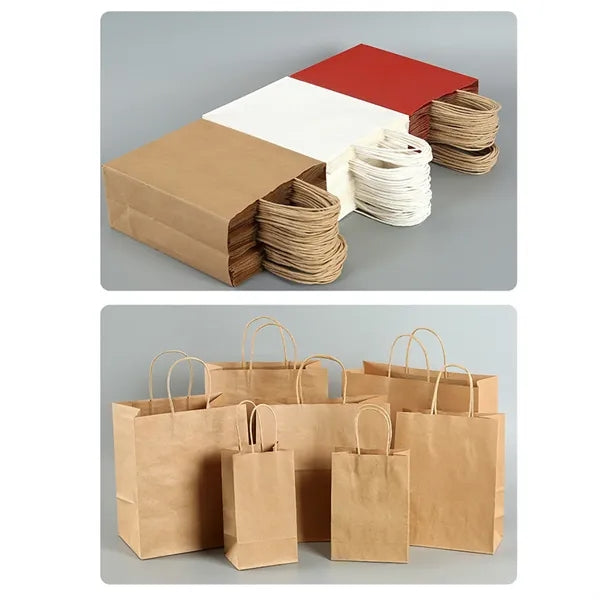 Colorful Shopping Kraft Paper Bag with Handle