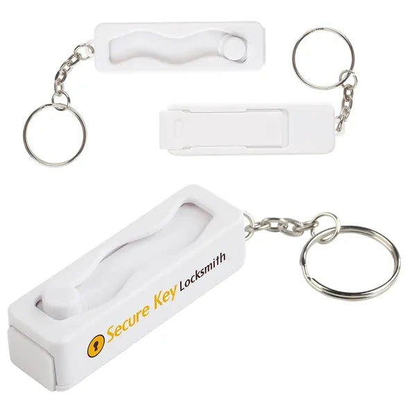 Contour Phone Stand Key Chain with Finger Fidget