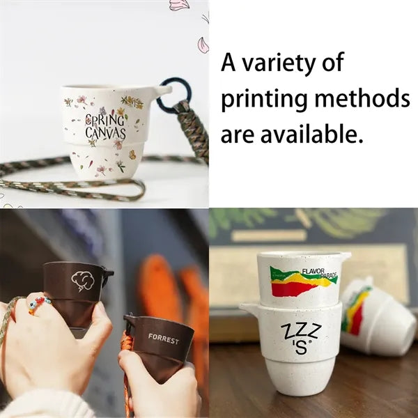 Eco Coffee Grounds Cup With Lanyard 3oz