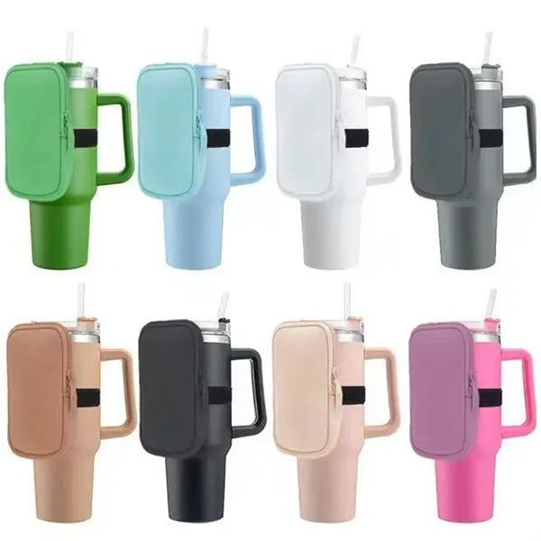 Neoprene Travel Tumbler Zippered Pouch