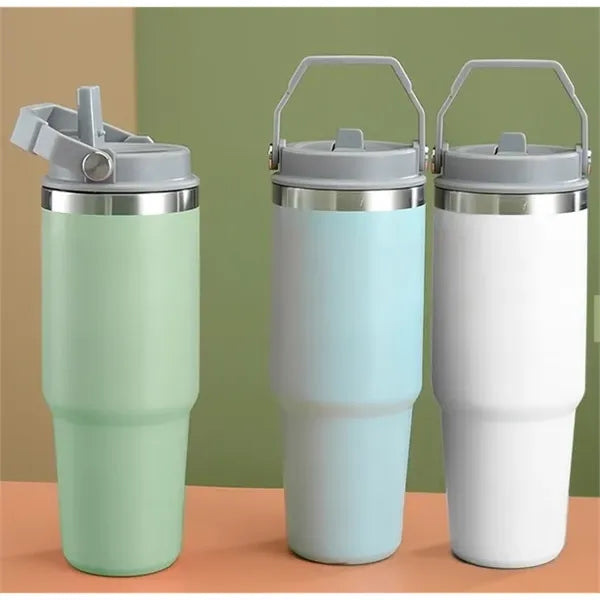 30 oz Travel Tumbler with Straw Lid or Handle