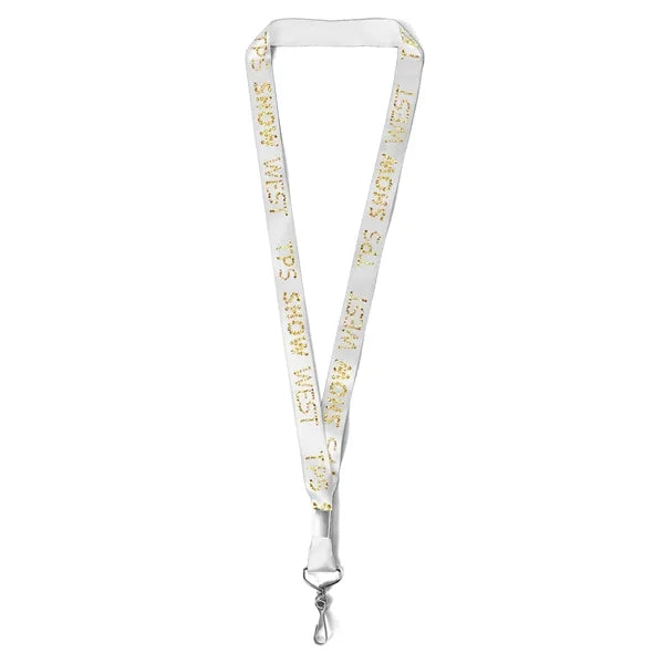 7/8" Bridal Satin Lanyard - Sparkle
