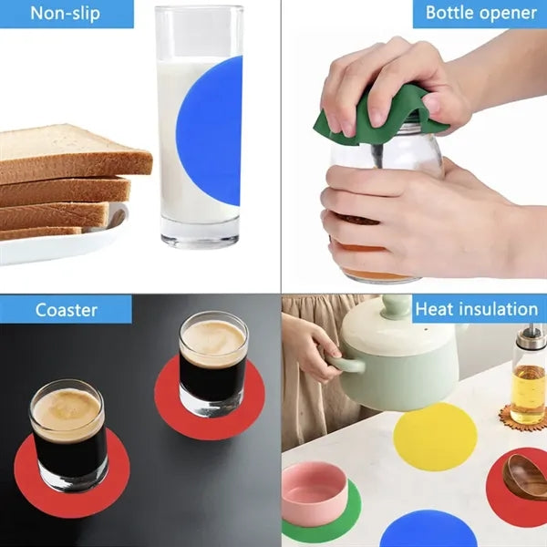 Multifunctional Silicone Bottle Opener With Coaster Function