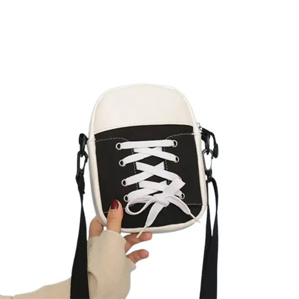 Novelty Splicing Canvas Crossbody Bag