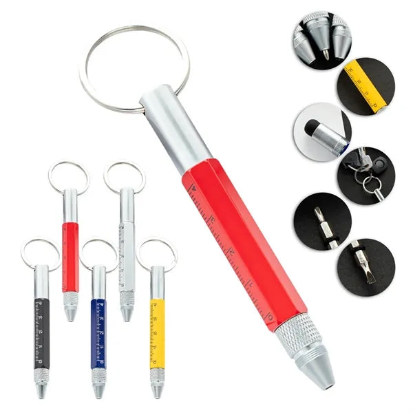 6 In 1 Multi-tool Pen With Key Ring