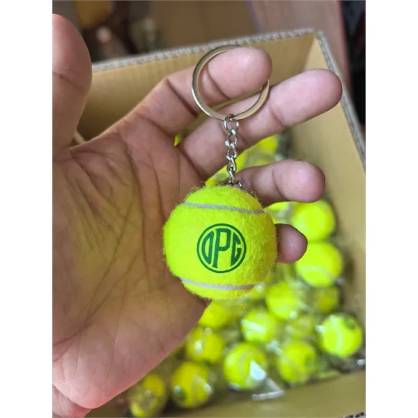 Mini Tennis Ball Keychain with Custom logo