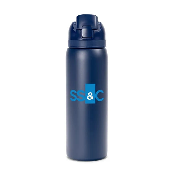 Solid 27oz. Stainless Steel Pop Straw Bottle