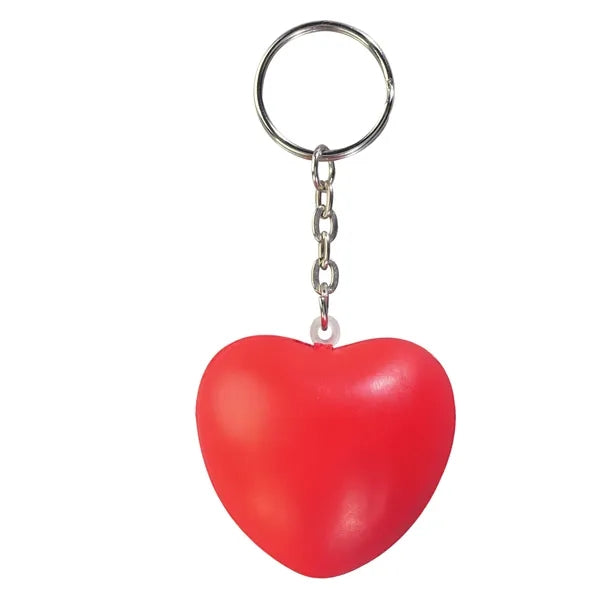 Heart Shape Stress Ball Keychain
