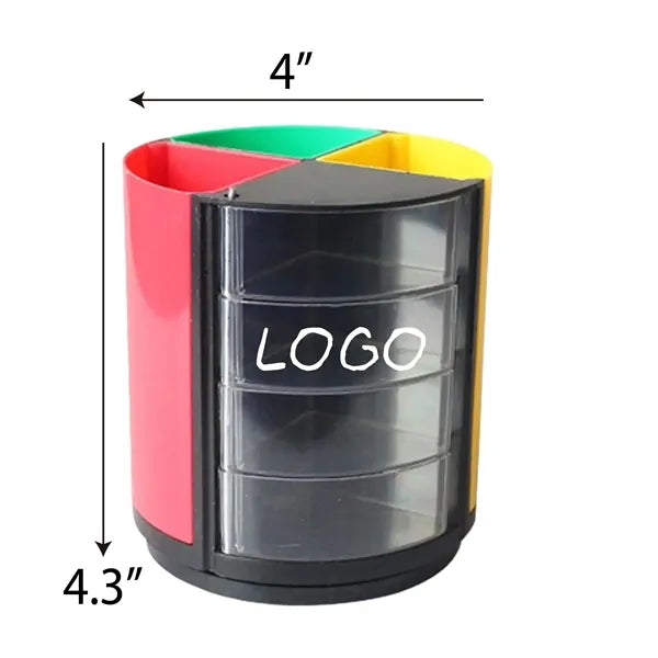 4 Compartment Cylindrical Stationary Holder