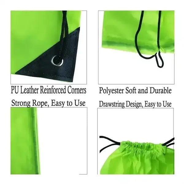 Logo Recycled Nylon Draw String Backpack