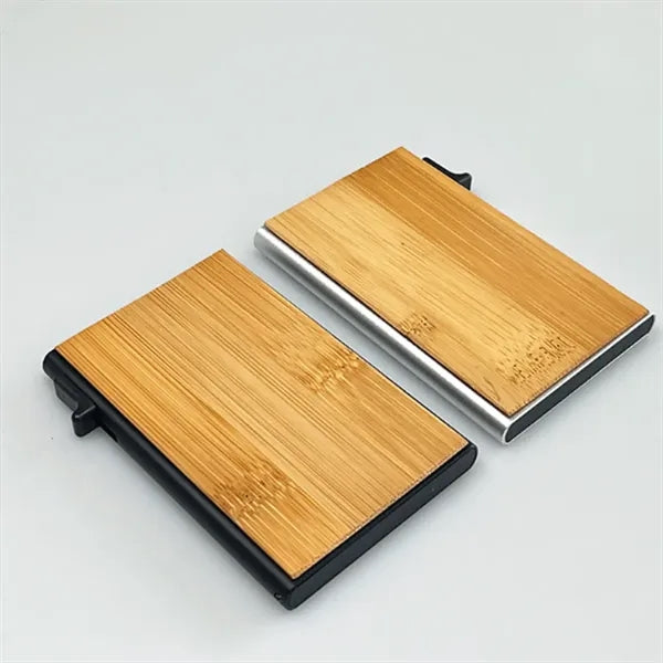 Eco-Friendly Bamboo Slim Card Holder Wallet