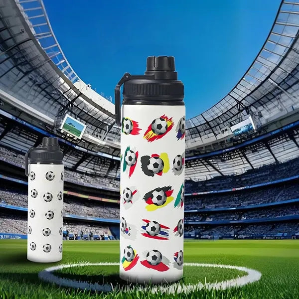 25oz Soccer Color Change Aluminum Water Bottle