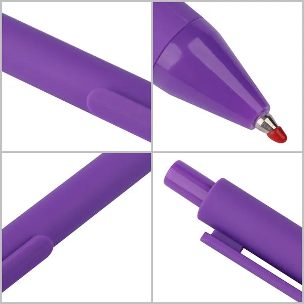 Plastic 0.5mm Fine Point Retractable Gel Pens W/ Black Ink