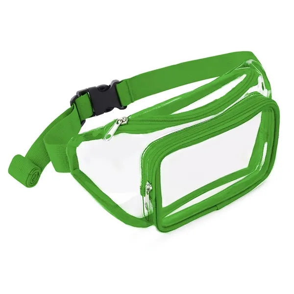 Clear PVC Fanny Pack w/ Two Zipper Pockets