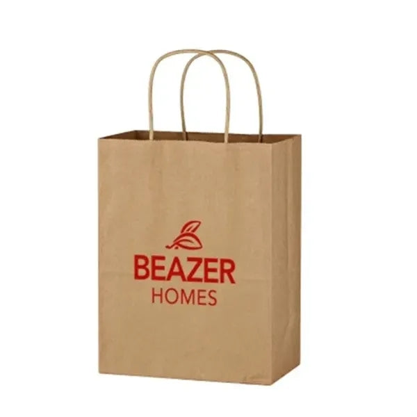 8x4x10'' 150GSM Natural Kraft Shopping Bag