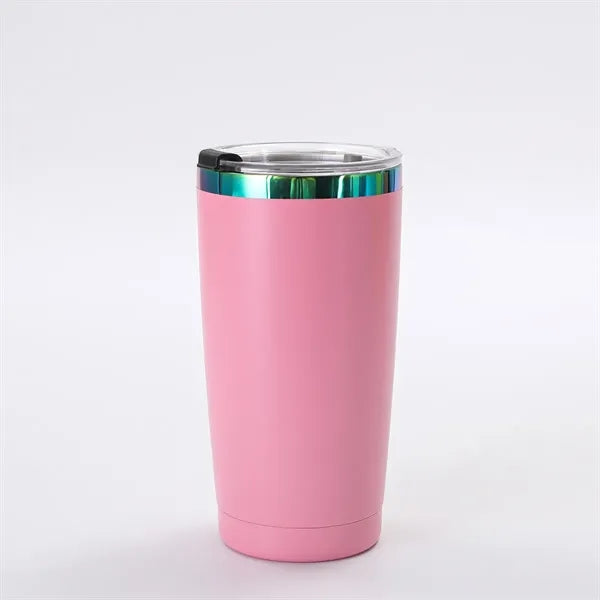 20oz Powder Coated Stainless Steel Tumbler with Lid