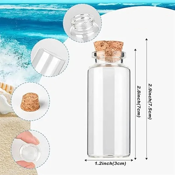 Mini Glass Bottle With Cork Stopper Decoration Glass Jar