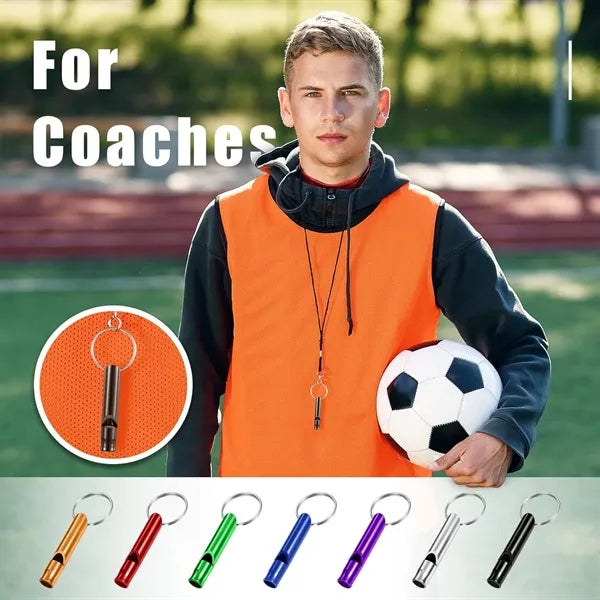 Aluminum Emergency Whistle With Keychain
